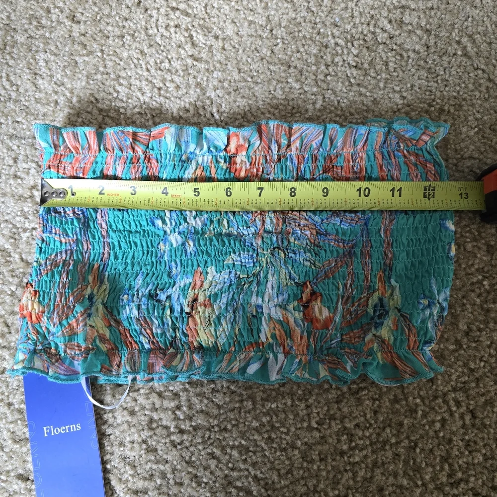 Floerns Women's Summer 2 Piece Crop Tube Top and Split Long Skirt set size small - Picture 11 of 13